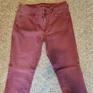 American eagle maroon jegging jeans